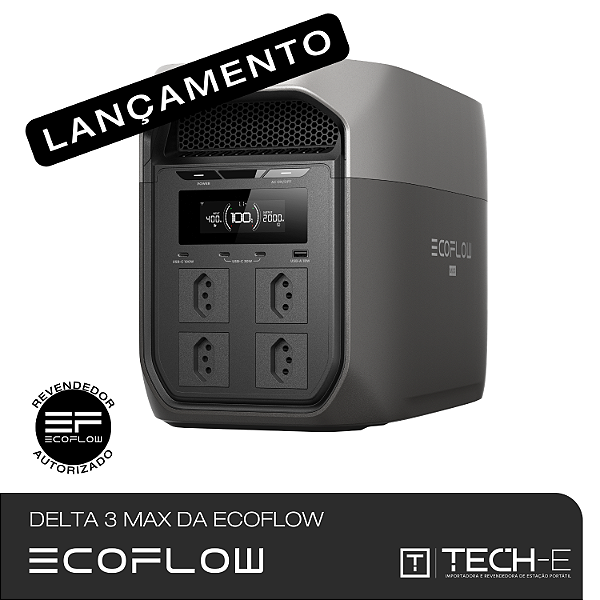 Estação de Energia Portátil Delta 3 Max da EcoFlow