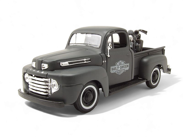 Miniatura Ford F-1 Pickup 1942 & Moto Harley Davidson WLA Flathead 1942 - Militar USA - Maisto - 1/24