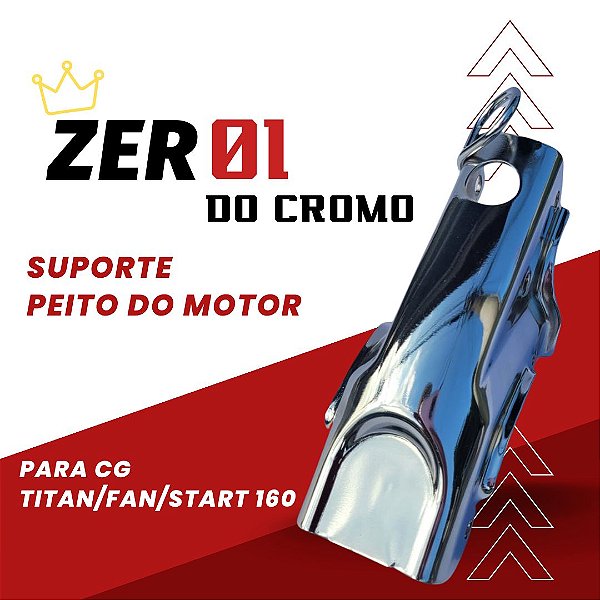 PEITO MOTOR CROMADO CG TITAN/FAN/START 160