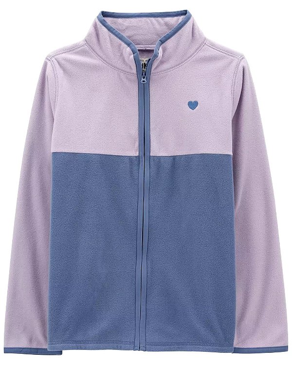 Blusa Carters Fleece Infantil Lilas Coração Oshkosh