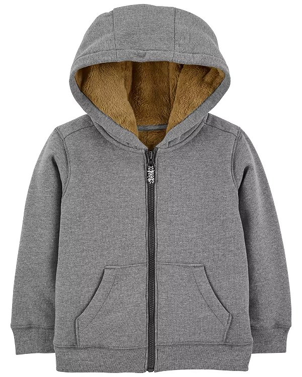 Blusa Carters Moletom Infantil com Plush Cinza