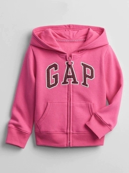 Blusa GAP Moletom Kids Ziper Pink Glitter