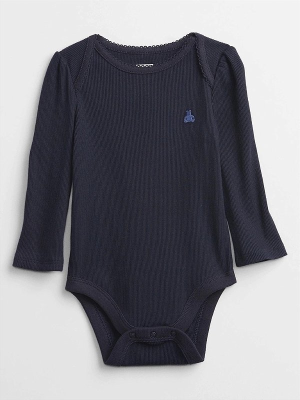 Body GAP Manga Longa Urso Azul