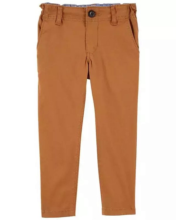 Calça Carters Infantil Sarja Marrom Oshkosh