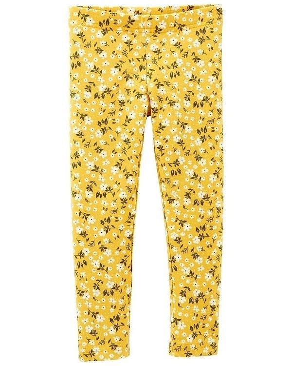 Calça Carters Bebe Legging Flores Amarelo