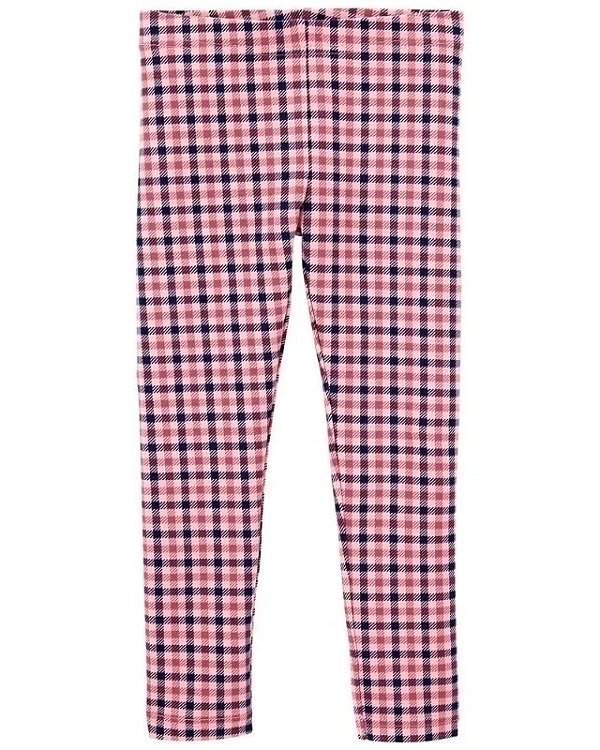 Calça Carters Bebe Legging Rosa Xadrez Oshkosh