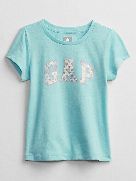 Camiseta GAP Bebe Manga Curta Logo Azul Claro