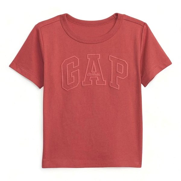 Camiseta GAP Infantil Manga Curta Logo Vermelho