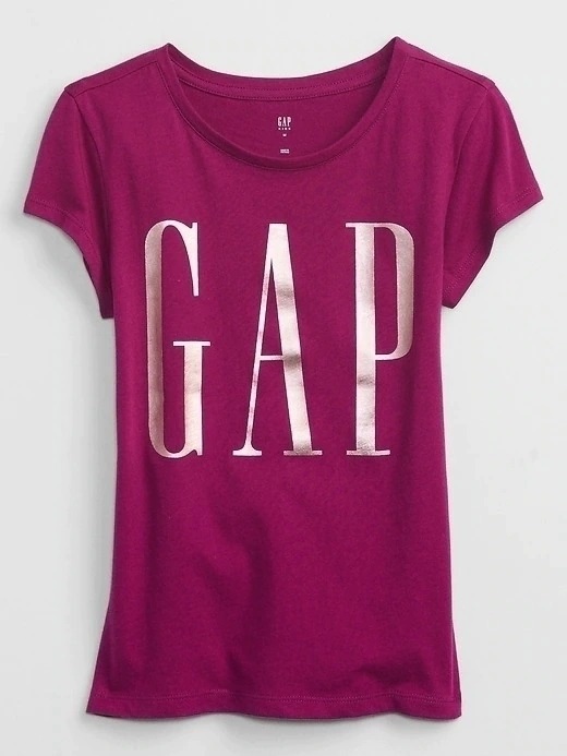 Camiseta GAP Kids Manga Curta Logo Vinho