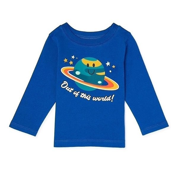 Camiseta Garanimals Bebe Manga Longa Planeta
