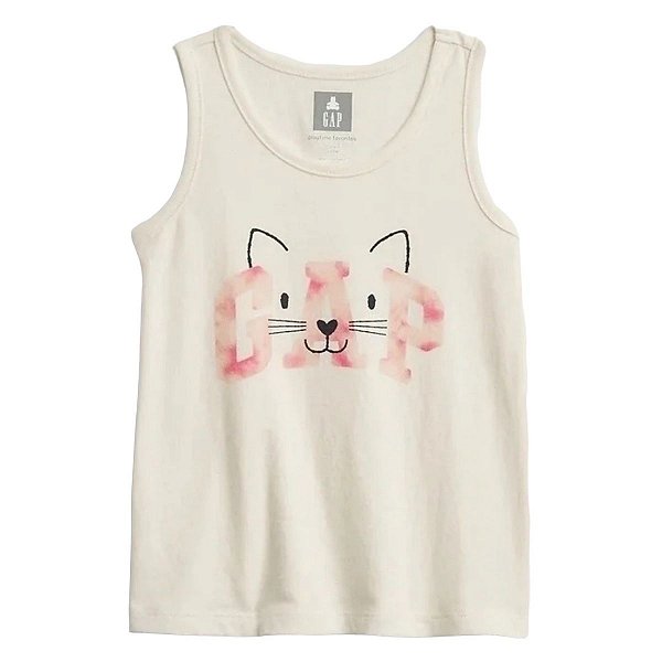 Camiseta GAP Infantil Regata Logo Gatinho