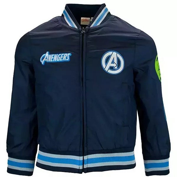 Jaqueta Disney Infantil Marvel Super Heroi Bomber Azul