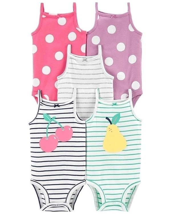 Kit Body Carters Manga Regata 5 pecas Frutinha