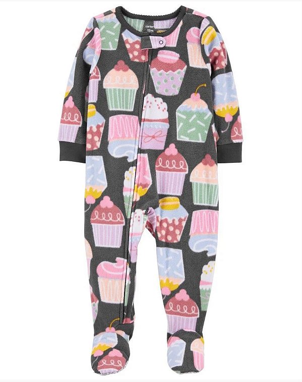 Macacão Carters Fleece Infantil Cupcake