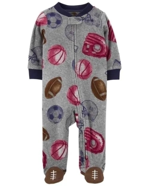 Macacão Carters Fleece Bebe Cinza Esportes