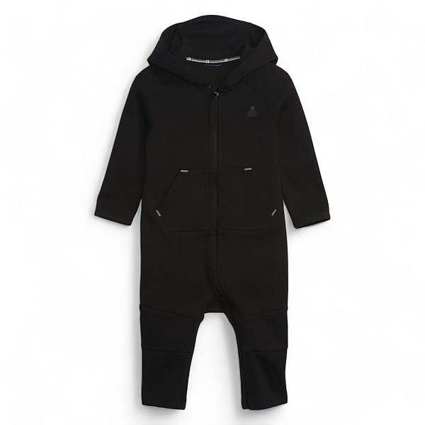 Macacão GAP Moletom Bebe Preto Ursinho Logo