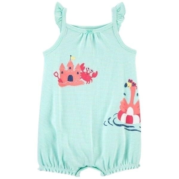 Macaquinho Romper Carters Flamingo