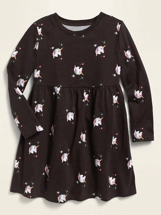 Vestido GAP Infantil Unicórnio Manga Longa - Unicornio