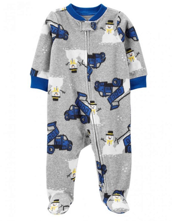 Macacão Carters Fleece Bebe Boneco de Neve