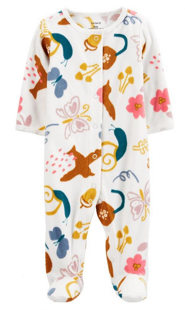 Macacão Carters Fleece Bebe Borboleta