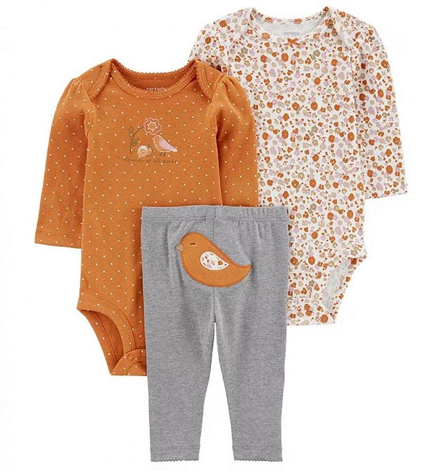 Conjunto Carters 3 pecas Longo Trio Passarinho