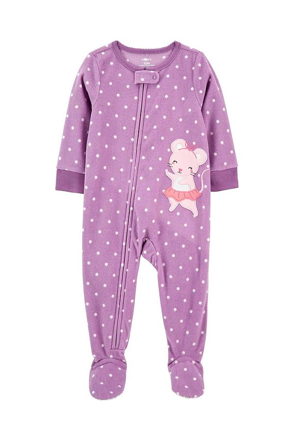 Macacão Carters Fleece Infantil Ratinha