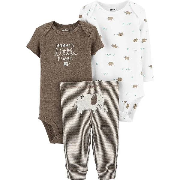Conjunto Carters 3 pecas Longo Trio Elefante