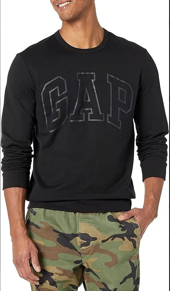 Blusa GAP Moletom Masculino Preto
