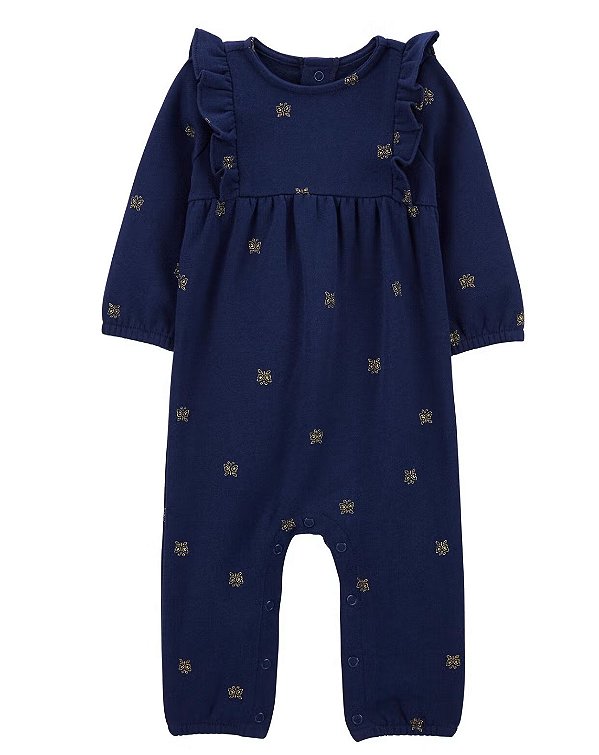 Macacão Carters Bebe Jumpsuit Azul Borboleta