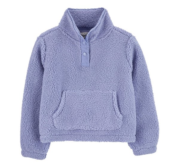 Blusa Carters Sherpa Infantil Lilas