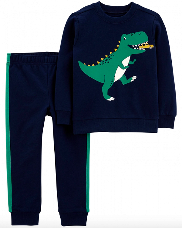Conjunto Carters 2 pecas Longo Jacare Azul
