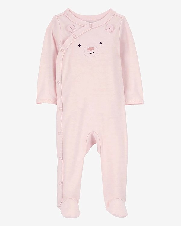 Macacão Carters Bebe Urso Rosa