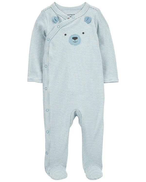 Macacão Carters Bebe Urso Azul