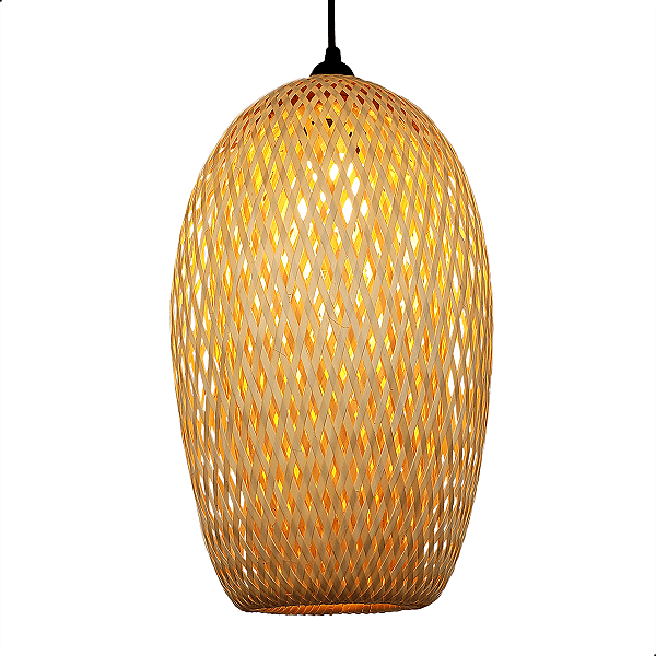 Lustre De Bambu Decoração Casa Hotel Sala De Chá Luz Natural Sunfy - Saint Martin 23cm