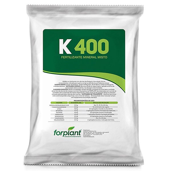 Fertilizante Foliar K-400 Forplant - 2 Kg