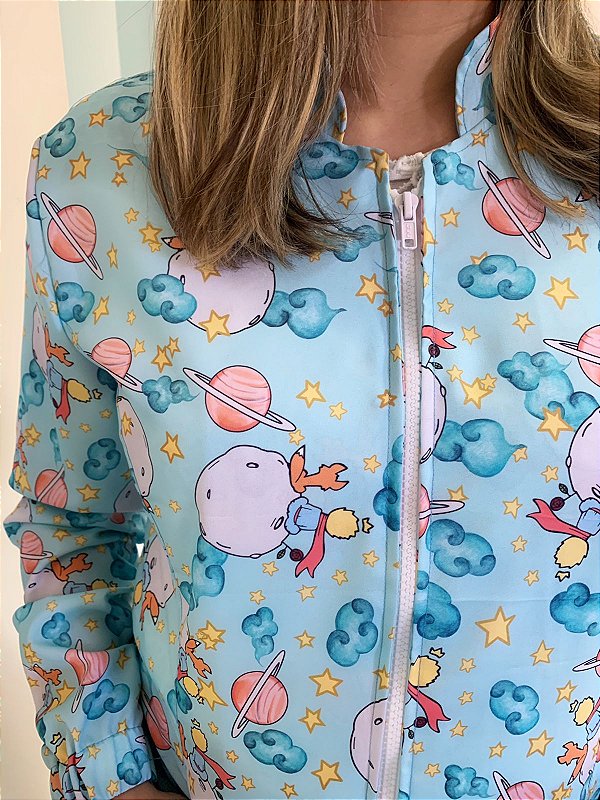 JALECO ESTAMPADO PEQUENO PRÍNCIPE AZUL CLARO