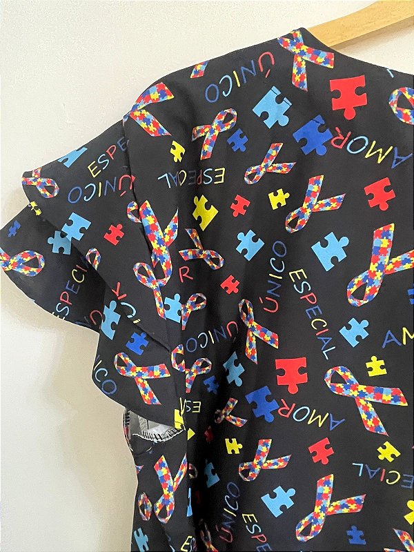 BATA WAVE COM AMARRAÇÃO AUTISMO PRETA