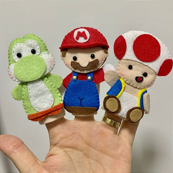 KIT DEDOCHES FELTRO MARIO BROS