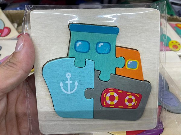 QUEBRA CABEÇA DE MADEIRA INFANTIL