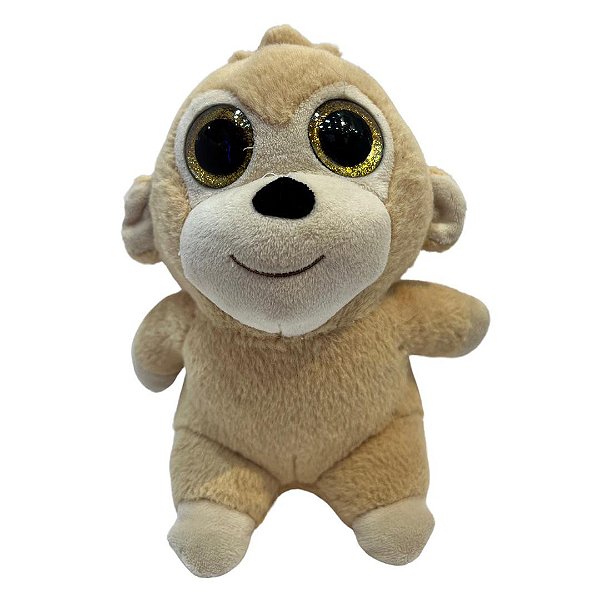 Macaco de Pelúcia com Olhos de Vidro Infantil