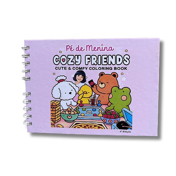 Livro De Colorir Bobbie Goods -Cozy Friends-Capa Dura até 50 Páginas 120g
