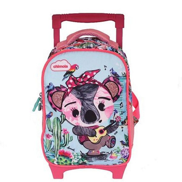 Mochila Chimolla Escolar Infantil 12 Coala de Rodinha com Alça de Costas