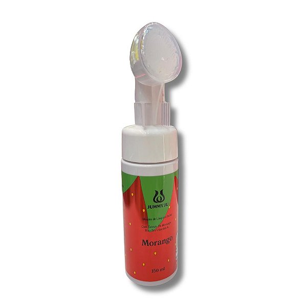 Mousse de Limpeza Facial Infantil de Morango – Cuide da Pele do Seu Filho com Delicadeza e Carinho!sse de Limpeza