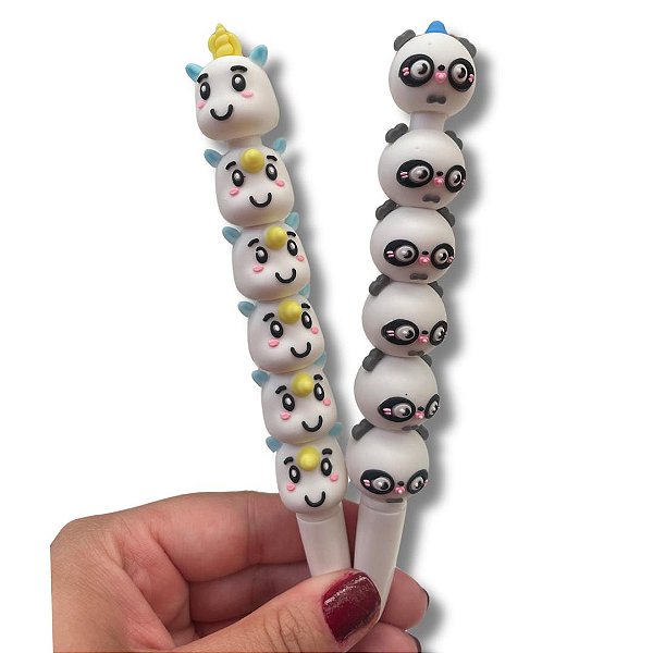 Canetas Fofas de Unicórnio e Panda: O Toque Mágico e Adorável para a Sua Escrita!