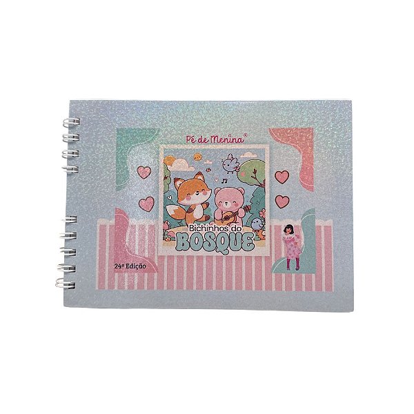 Livro De Colorir Bobbie Goods -Bosque-Capa Dura até 50 Páginas 120g