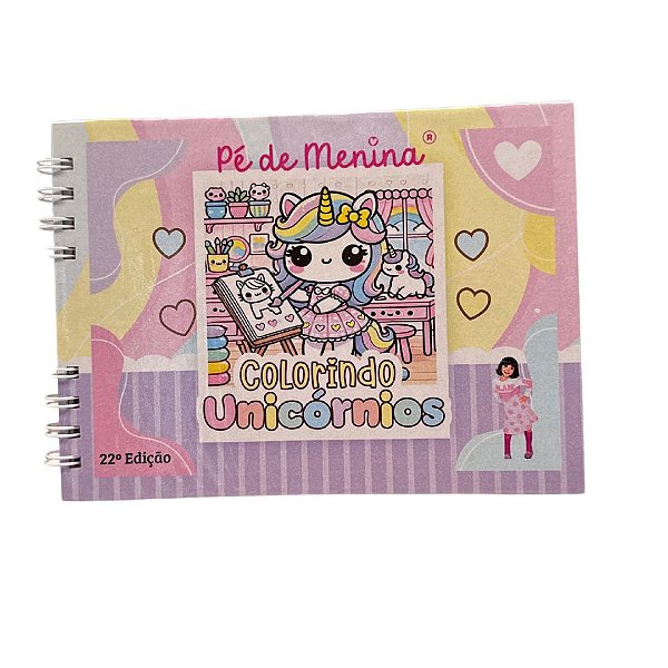 Livro De Colorir Bobbie Goods- Unicórnio-Capa Dura até 50 Páginas 120g