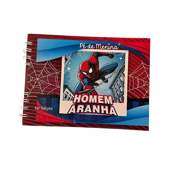 Livro De Colorir Bobbie Goods-Homem Aranha-Capa Dura até 50 Páginas 120g
