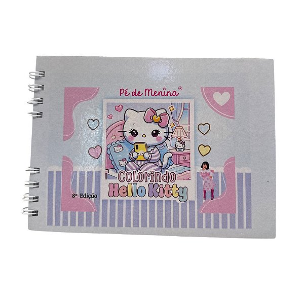 Livro De Colorir -Hello Kitty -Capa Dura até 50 Páginas 120g