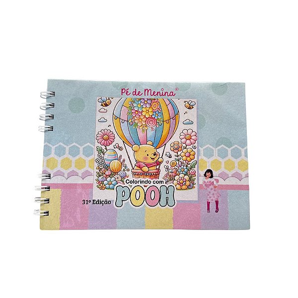 Livro De Colorir -Ursinho Pooh -Capa Dura até 50 Páginas 120g