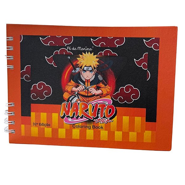 Livro De Colorir Bobbie Goods -Naruto-Capa Dura até 50 Páginas 120g